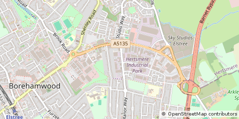 Map of Borehamwood