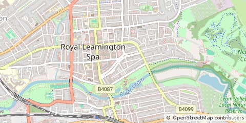 Map of Leamington SPA, Warwickshire