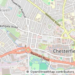 Map of Chesterfield, Derbyshire