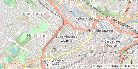 Map of South Yorkshire