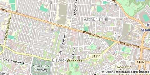 Map of Newcastle Upon Tyne