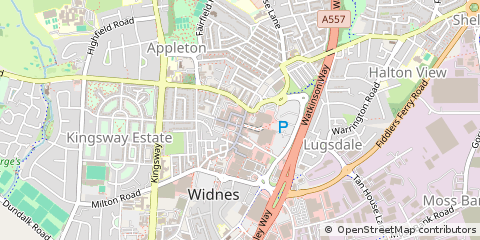 Map of Widnes, Cheshire