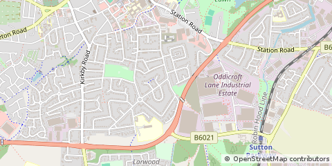 Map of Sutton-in-Ashfield