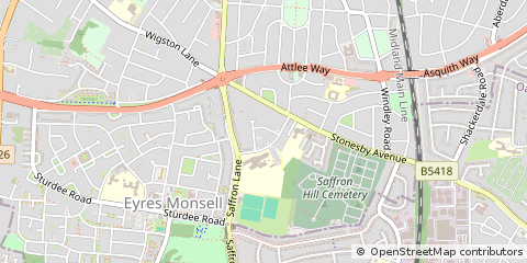 Map of Leicester