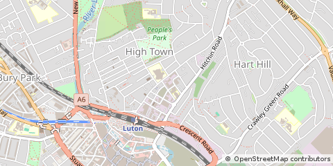 Map of Luton, Beds