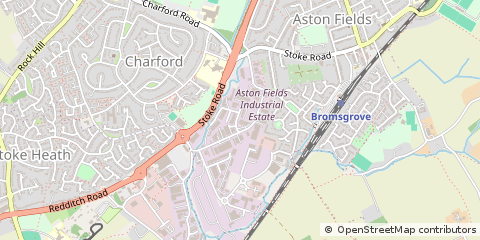 Map of Bromsgrove, Worcestershire