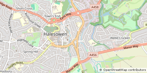 Map of Halesowen, West Midlands