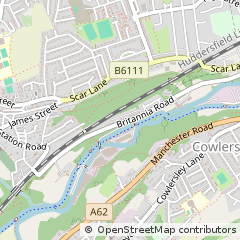 Map of Milnsbridge Huddersfield, West Yorkshire