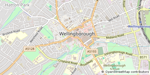 Map of Wellingborough, Northamptonshire