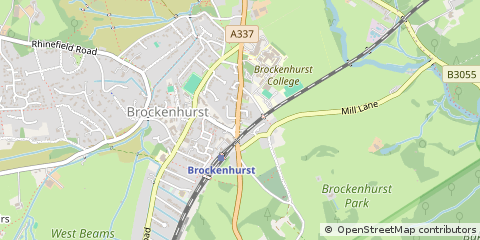 Map of Brockenhurst, Hampshire