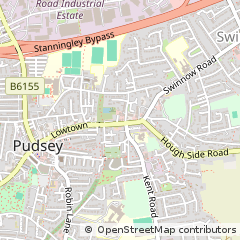 Map of Pudsey, West Yorkshire