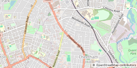Map of Manchester, Lancashire
