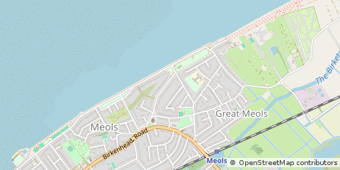 Map of Wirral, Merseyside
