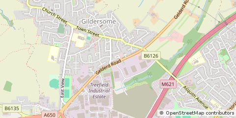 Map of Leeds, West Yorkshire