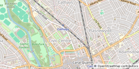 Map of Cardiff
