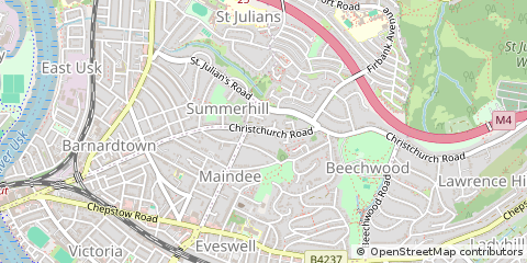 Map of Newport, Gwent