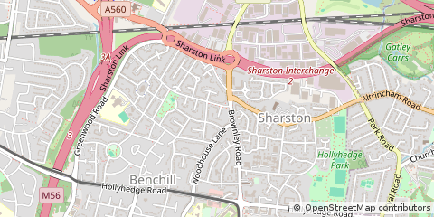 Map of Wythenshawe, Manchester