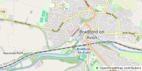 Map of Bradford-on-Avon, Wiltshire