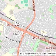 Map of Stoke on Trent, Staffordshire