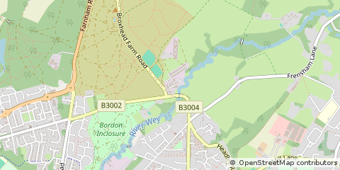 Map of Bordon, Hampshire