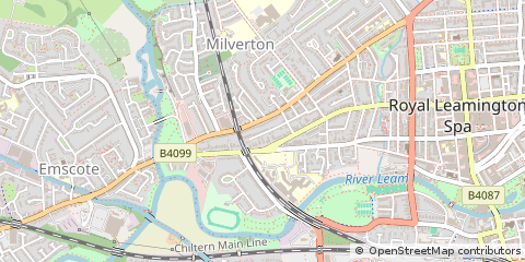 Map of Warwick, Warwickshire
