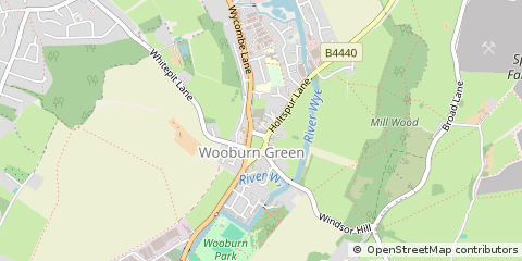 Map of High Wycombe, Buckinghamshire
