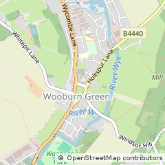 Map of High Wycombe, Buckinghamshire