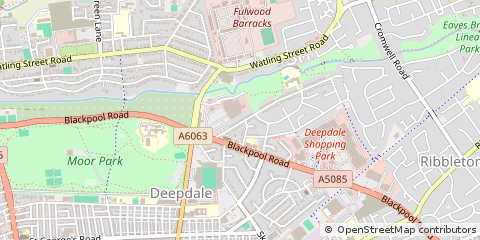 Map of Preston, Lancashire