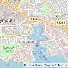Map of Plymouth, Devon