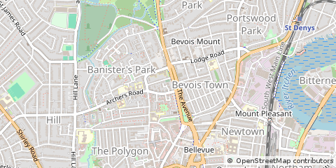 Map of Southampton, Hampshire
