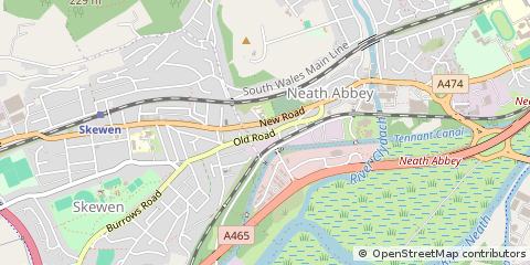 Map of Neath, Neath Port Talbot CBC