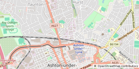 Map of Ashton-Under-Lyne