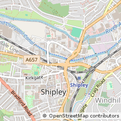 Map of Shipley, West Yorkshire
