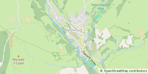 Map of Treharris, MID Glamorgan
