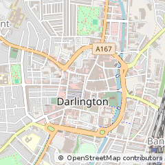 Map of Darlington, County Durham