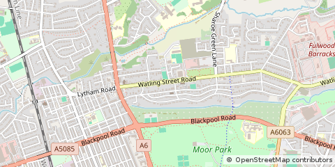 Map of Preston, Lancashire