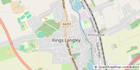 Map of Kings Langley, Hertfordshire