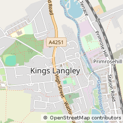Map of Kings Langley, Hertfordshire