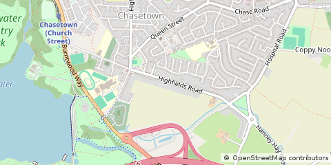 Map of Burntwood, Staffordshire