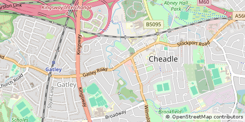 Map of Cheadle, Cheshire