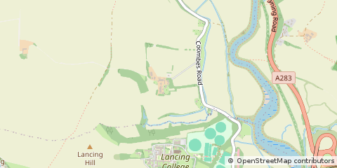 Map of Lancing, West Sussex