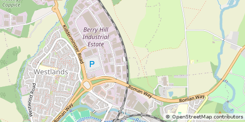 Map of Droitwich, Worcestershire
