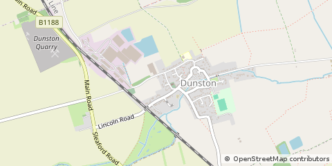 Map of Dunston, Lincolnshire
