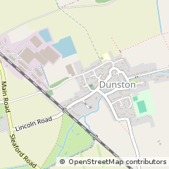 Map of Dunston, Lincolnshire