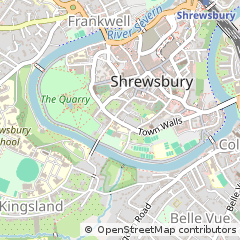 Map of Shrewsbury, Shropshire