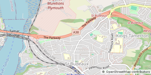 Map of Plymouth, Devon