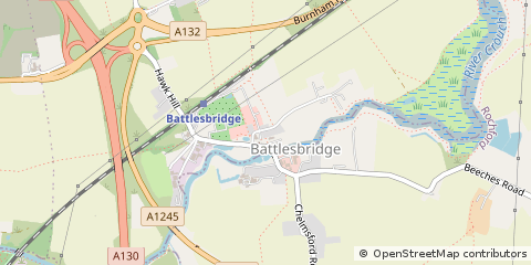 Map of Wickford, Essex