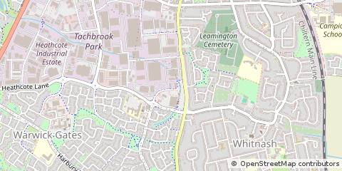 Map of Leamington SPA, Warwickshire