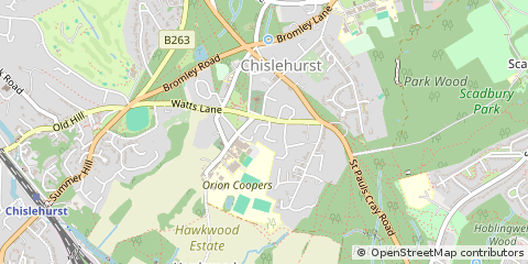 Map of Chislehurst, Kent