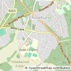 Map of Chislehurst, Kent